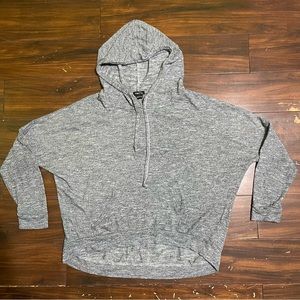 Grey Marled Pullover Hoodie